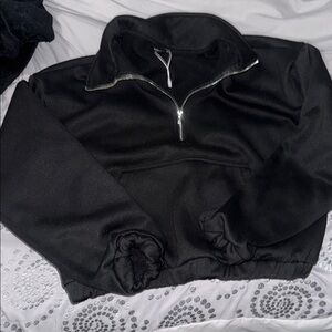 Black Quarter-Zip Pullover